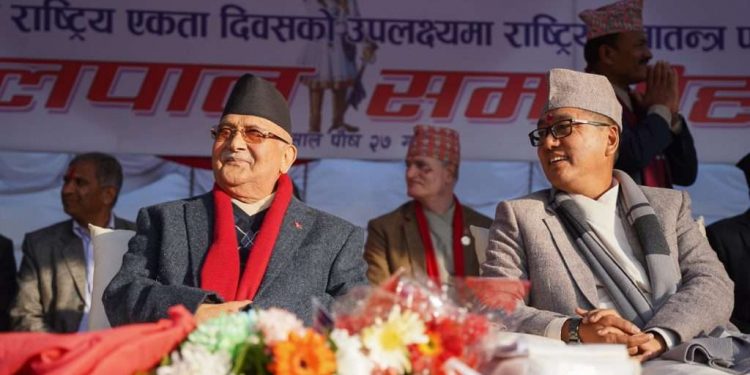 पृथ्वी जयन्तीको बधाई थापिरहेका राजेन्द्र लिङ्देन