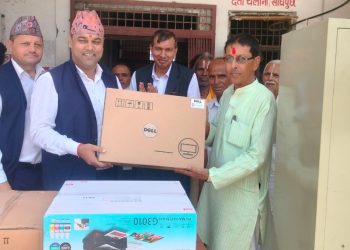 मलंगवा नगरपालिकाद्वारा  समाग्री हस्तान्तरण