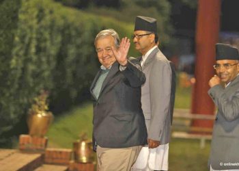 राष्ट्रसङ्घका महासचिव गुटेरेसले आज राष्ट्रसित, प्रधानमन्त्रीसँग छलफल गर्दै