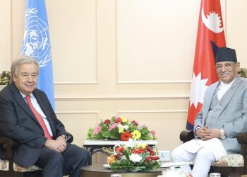 प्रधानमन्त्री प्रचण्ड र राष्ट्रसंघका महासचिव गुटरेसबीच आज भेटवार्ता