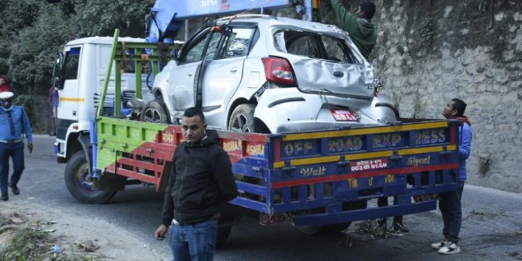 नागढुंगामा कार दुर्घटना