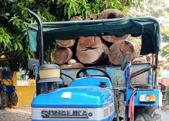 अवैध काठ बोकेको ट्याक्टरसहित चालक पक्राउ