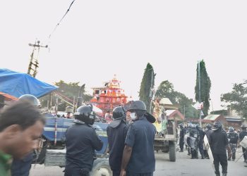 मलंगवामा कडा सुरक्षाबीच दुर्गा मूर्ति विसर्जन