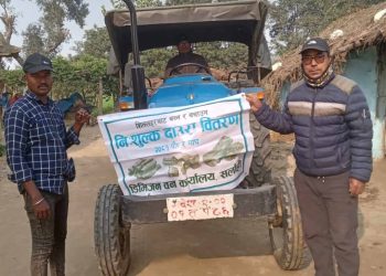 सर्लाहीमा शीतलहरबाट बचाउन निःशुल्क दाउरा वितरण अभियान जारी