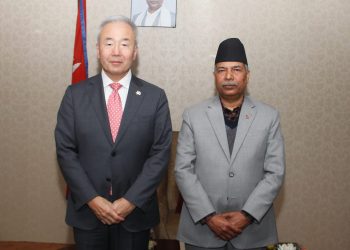 सम्मानीय उपराष्ट्रपति यादवसंग जापानी राजदूत तोरुको शिष्टाचार भेटवार्ता