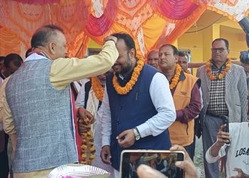 ‎संविधान सभा सदस्य केदारनन्दन चौधरी र जसपा नेता मनिष मिश्र कांग्रेसमा प्रवेश